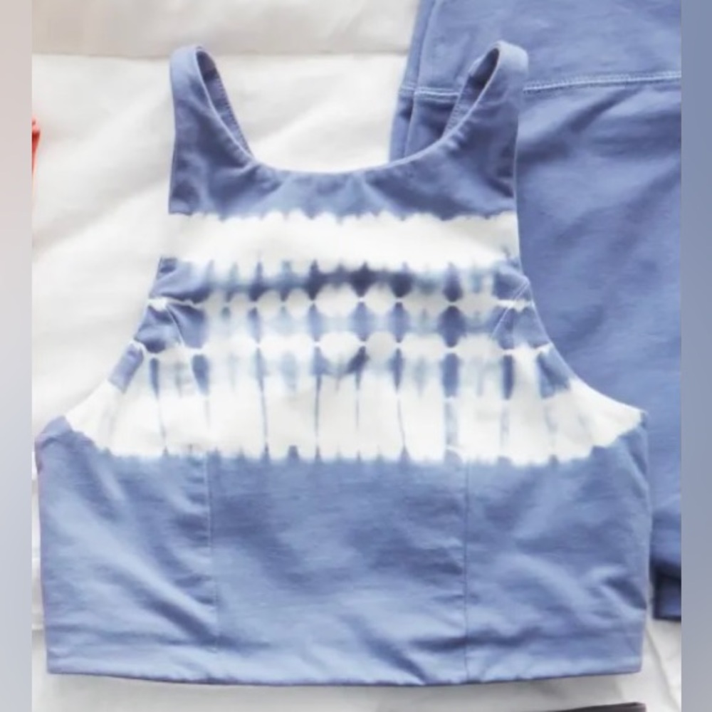 Aerie Blue Tie Dye Sports Bra Top